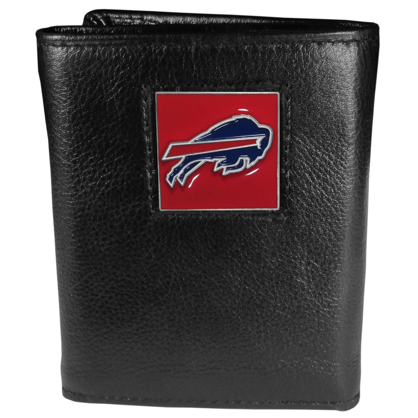 Siskiyou Sports NFL Mens Buffalo Bills Deluxe Leather Tri-fold Wallet One Size Black
