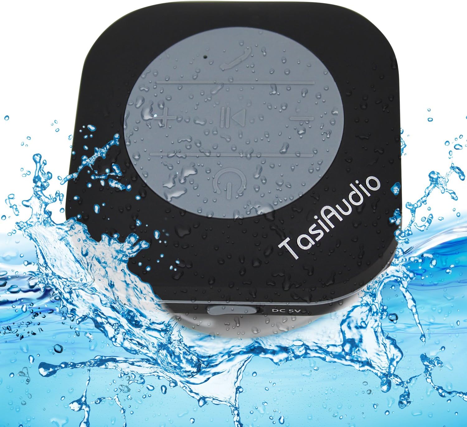 TasiAudio Best Water Resistant Bluetooth Wireless Speaker Smartphone, Tablet and PC Compatible with Handsfree, Crystal Clear Sound for Pool, Beach, Shower, Boat, Car and Outdoor Speaker (Black)