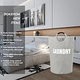 DOKEHOM 160L XXL Collapsible Laundry Hamper Grey 20x31in 51x79cm view 2