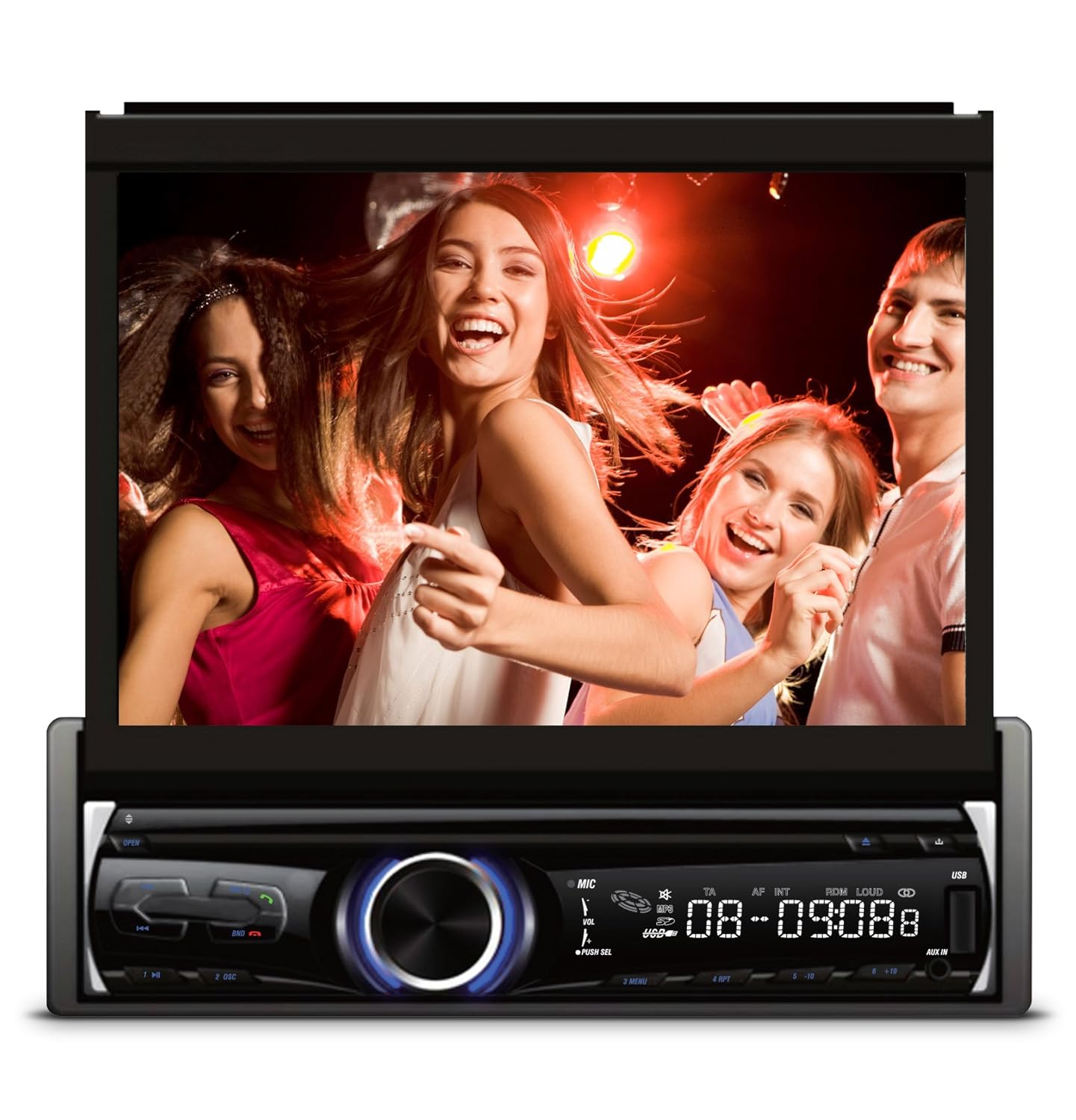 XO Vision X357 7-Inch in-Dash Touch Screen DVD Receiver with Bluetooth