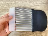 AIOUNIYA Potato Crinkle Cutter Stainless Steel Wave Cutter 5.5in Kitchen Knife view 6