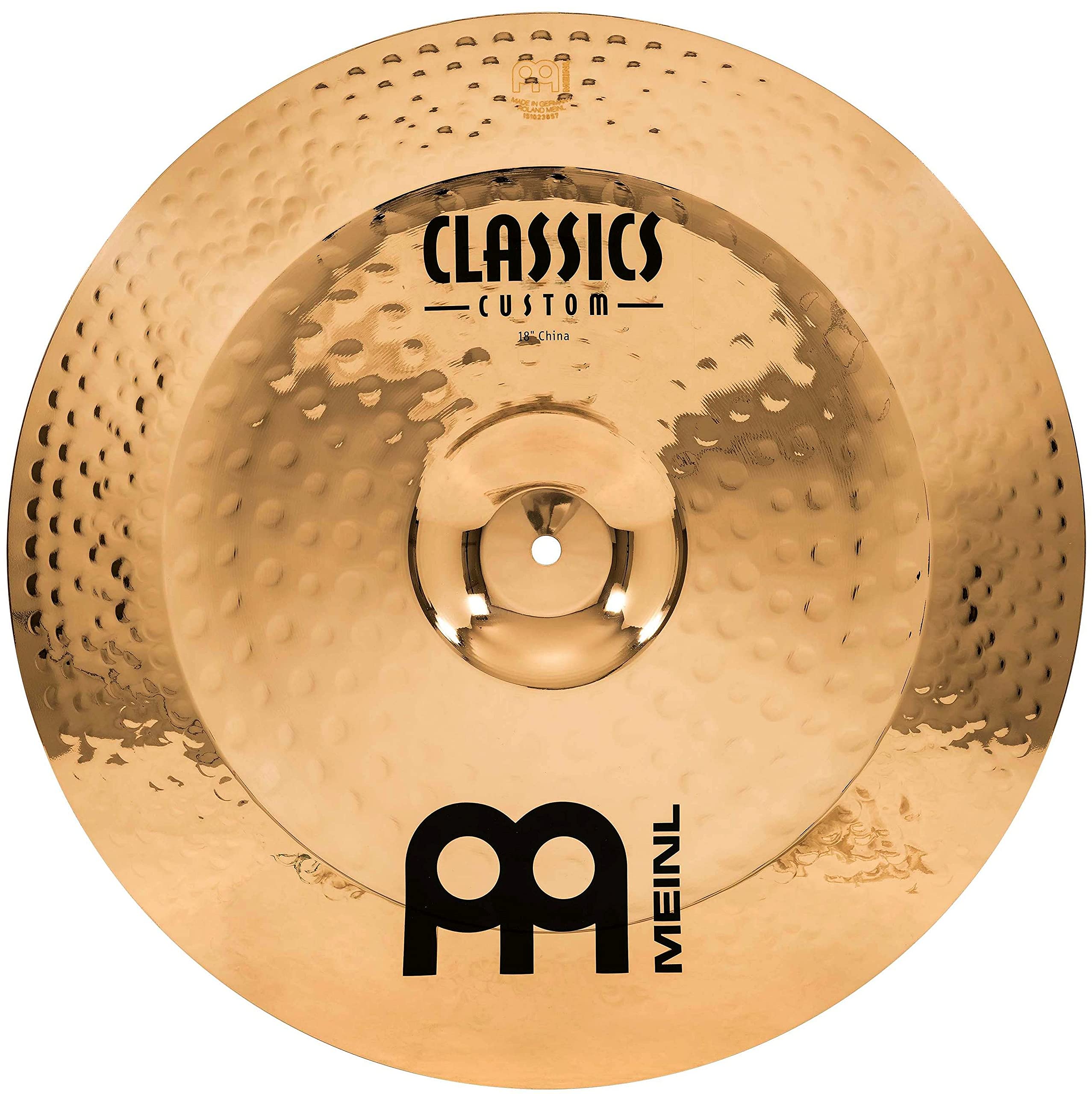 Meinl Cymbals Classics Custom Brilliant China Cymbal 18 inch (Video) for Drum Set (45,72cm) B12 Bronze, Brilliant Finish (CC18CH-B)
