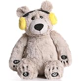 BEREST Baby Sleep Soother Cry Activated Sensor Toys, Heartbeat Bear for Babies, Plush Stuffed Animal for Newborn Infants, Babies Toy Vibrating with Mom&rsquo;s Heartbeat,Baby Shower Gifts for Boys and Girls