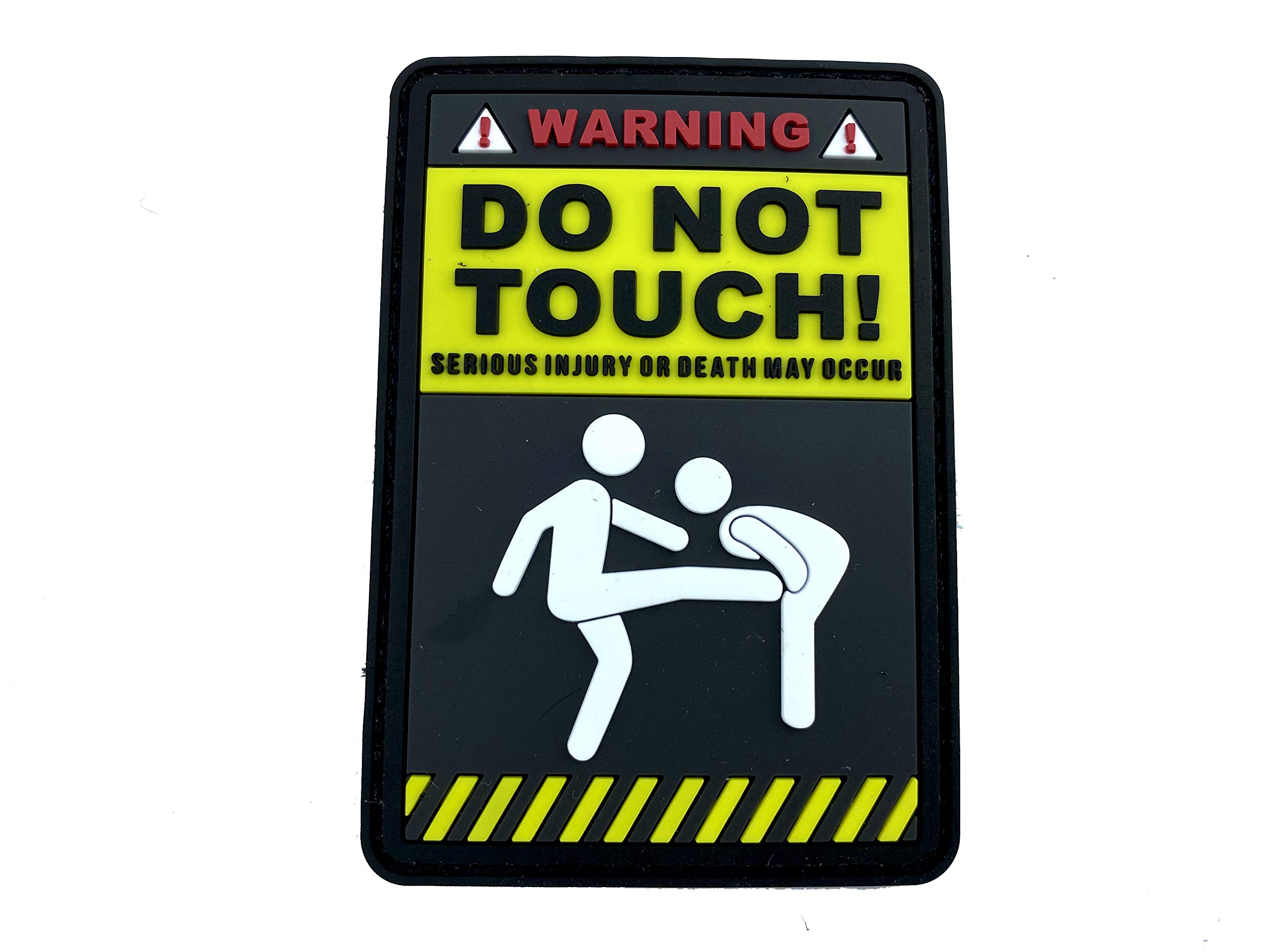 Warning Do Not Touch Cosplay Airsoft Paintball PVC Fan Patch