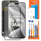 INCELL for iPhone 15 Pro Max Screen Replacement for iPhone 15 Pro Max FHD LCD Display COF,Face ID, True Tone A2849, A3105, A3106, A3108 3D Touch Digitizer Screen Assembly Repair Part