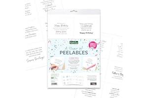 Katy Sue A Year of Peelables. 72 Peel-Off & Rub On Stickers of Verses & Sentiments for All Occasions for Card Making Supplies on 12 Transparent Adhesive Sheets from Katy Sue Designs Card Making