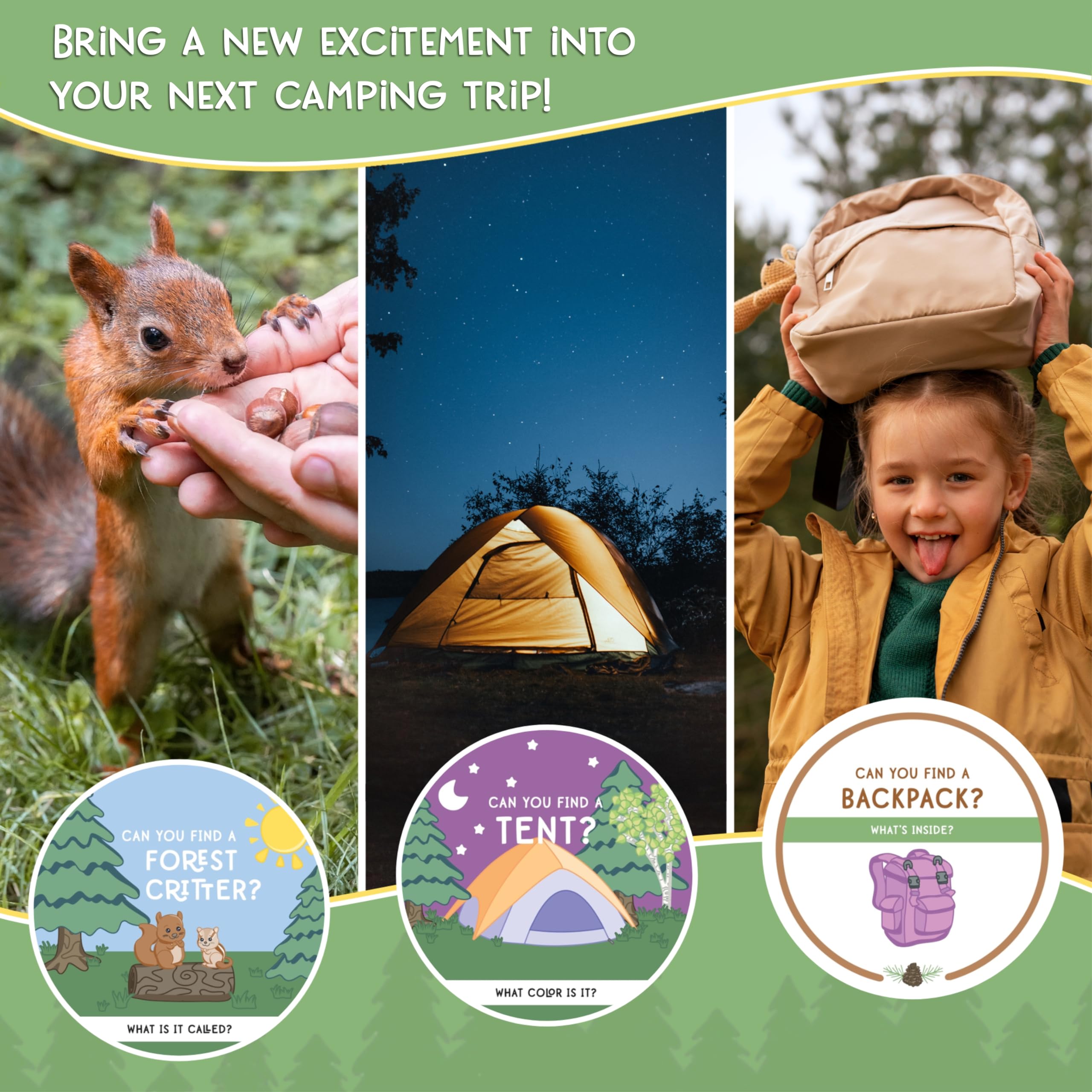 Children's Scavenger Hunt: Camping Edition | Toddler Activities | Outdoor Games for 2, 3 Year Olds & Up | Toddlers Educational Activity | Kids Camp Scavenger Hunt Cards