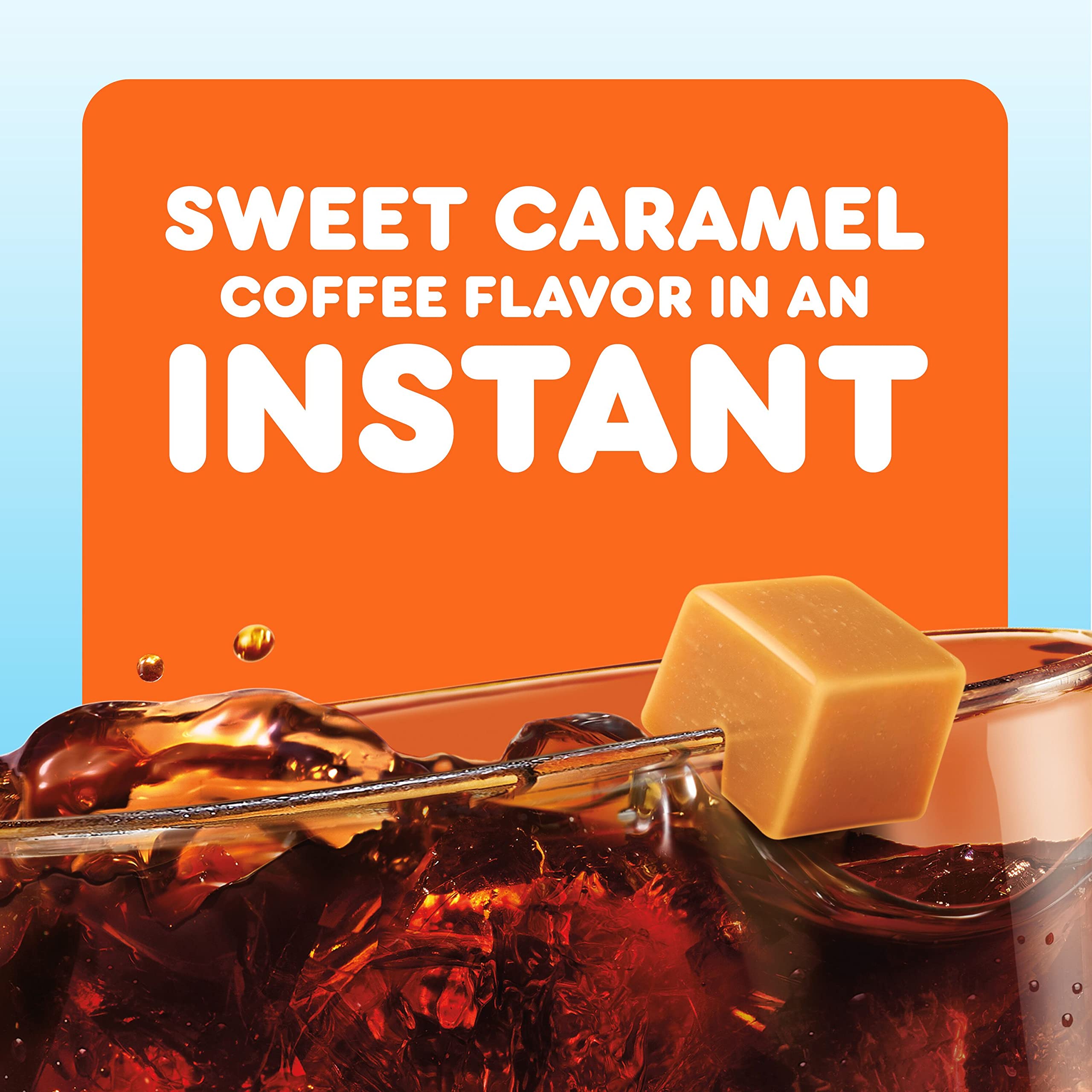 Dunkin' Cold Caramel Flavored Powdered Single Serve Instant Coffee