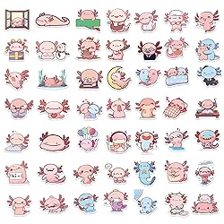 50Pcs Salamander Stickers, Axolotl Sticker,Kids