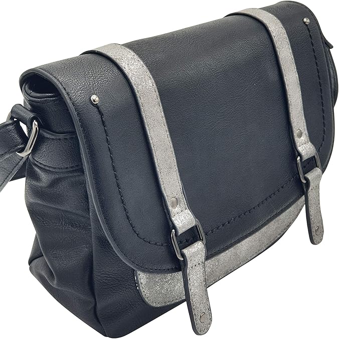 Mélanie Sac à main sac à bandoulière femme léger chic spacieux tendance en cuir synthètique