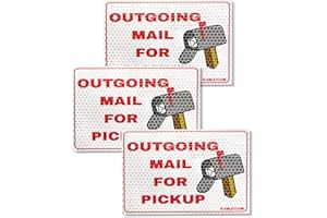 Anley Magnetic Outgoing Mail Pickup Sign for MailBox - Universal Replacement for Metal Mail Box Alert Red Flags - 4x6 IN (3 Pack)