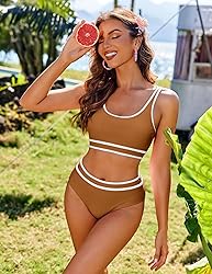 AI'MAGE Swimsuit Set for Women 2 Piece Color Block