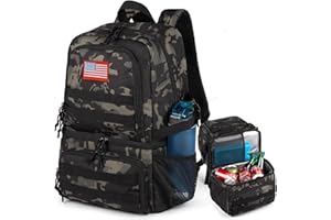 ATRIPACK Tactical Double Deck Cooler Backpack for Men,Large Lunch Backpack with 2 Compartment,Soft Cooler Bag