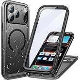 Cozycase for iPhone 17 Pro Waterproof Shockproof Dust Proof Case [Compatible with MagSafe] - Heavy Duty/360 Full Body/Military/Rugged Hard Built in Screen/Camera Protector with Lanyard Frosted Black