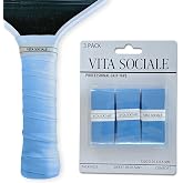 Vita Sociale Pickleball Overgrip Tape (3 Pack) &ndash; Ultra-Soft Cushioned Grip, Sweat-Resistant, Non-Slip for Pickleball Paddles &amp; Tennis Rackets