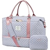 LOVEVOOK Travel Duffle Bag,Weekender Bags for Women with Shoe Compartment，Carry on Overnight Bag with Toiletry Bag,Gym Duffel Bag with Wet Pocket, Hospital Bags for Labor and Delivery