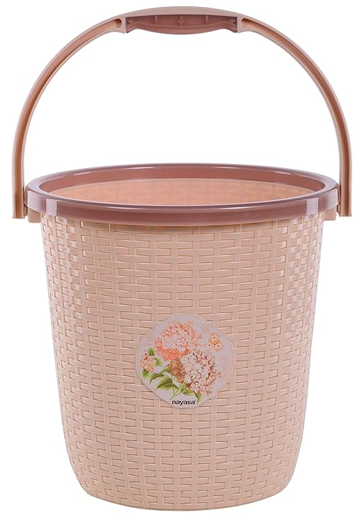 Nayasa Plastic Bucket (22 cm X 22 cm X 45 cm, Brown) Amazon.in Home