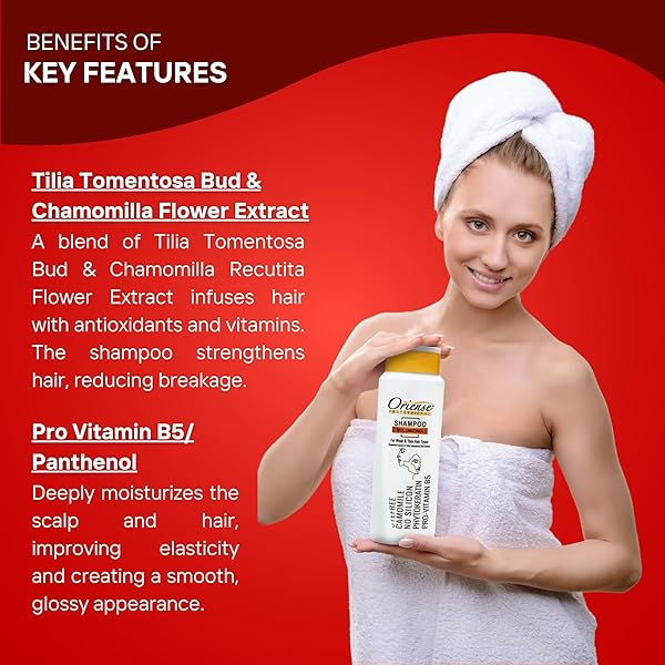 ORIENSE PROFESSIONAL VOLUMIZING SHAMPOO – CHAMOMILE & TILIA TOMENTOSA EXTRACT WITH PANTHENOL FOR FINE HAIR – SILICONE, PARABEN AND DYE-FREE 20.2 FL.OZ
