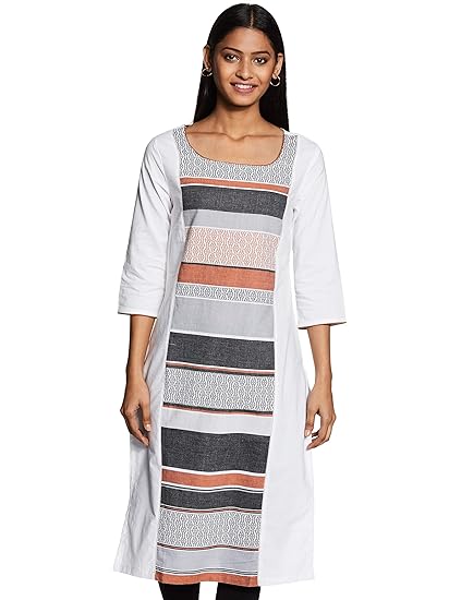 Womens Round Neck Printed Kurta