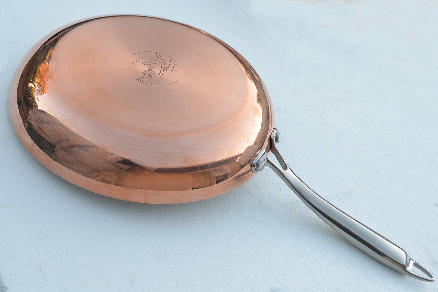 3.5mm thick Kila Chef 11" Tri-Ply Copper Bottom Frying Pan (0.5mm copper): Kitchen & Dining