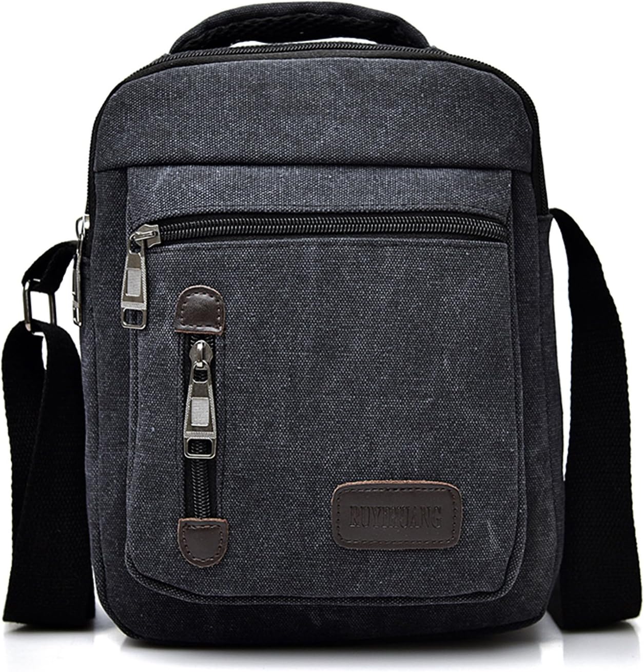 MeCoolerMen's Retro Crossbody Messenger Shoulder Weekend Travel Bag for School outdoor Sport Small Canvas Vintage Overnight Casual Cross Body Side Pack