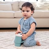 Infantino My 1st Tumbler 9 oz Moody Blue Leak-Resistant Straw Handle view 3