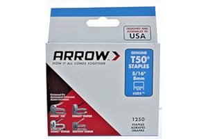 ARROW 1851 Arrow Fastener 505 12 Pack 5/16in. T50 Heavy Duty Staples, 1,250 Staples Per Pack