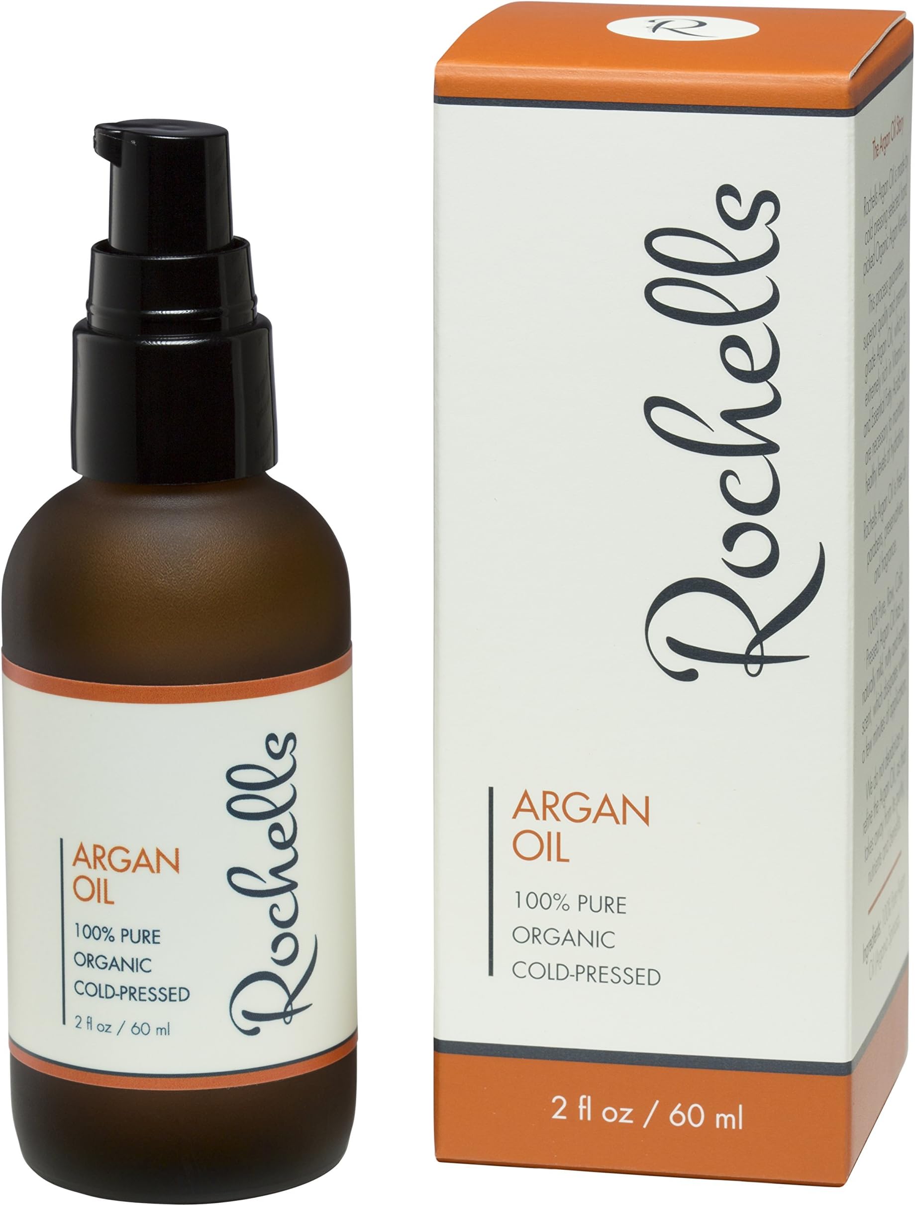 Rochells 100% Pure Organic Argan Oil-Cold Pressed - 2 oz - For Youthful Looking Skin & Soft Silky Hair- Multi-Purpose Natural MoisturizerSuperior Quality- Grade A + Miracle Oil- Guaranteed to Work- 120 Days- Full Refund Policy