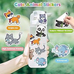 OHOME Water Bottle Stickers for Kids,Cute Animal