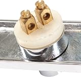 White Hinge Polished Chrome Victorian Door Bell Push 75mm Chime Ring view 2