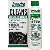 Irontite Thoro-Flush Coolant System Cleaner - Removes Rust, Scale, Oil, Sludge &amp; Gelled Dex-Cool - 16oz Powder - Cleans Cooling Systems, Restores Coolant Flow, Safe for Cast Iron, Aluminum &amp; Plastic