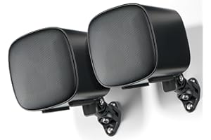 Saiyin Passive Bookshelf Speakers for Home Theater Surround Sound System, Stereo Speaker with Waterproof and Wall-mounting Kit, Needs Amplifier or Receiver to Operate, One Pair