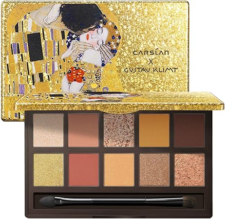 Amazon Carslan アイシャドウパレット 高発色 長持ち ウォータープルーフクリムトシリーズ 03 サンセットラクダ 10色 12g Carslan アイシャドウ 通販
