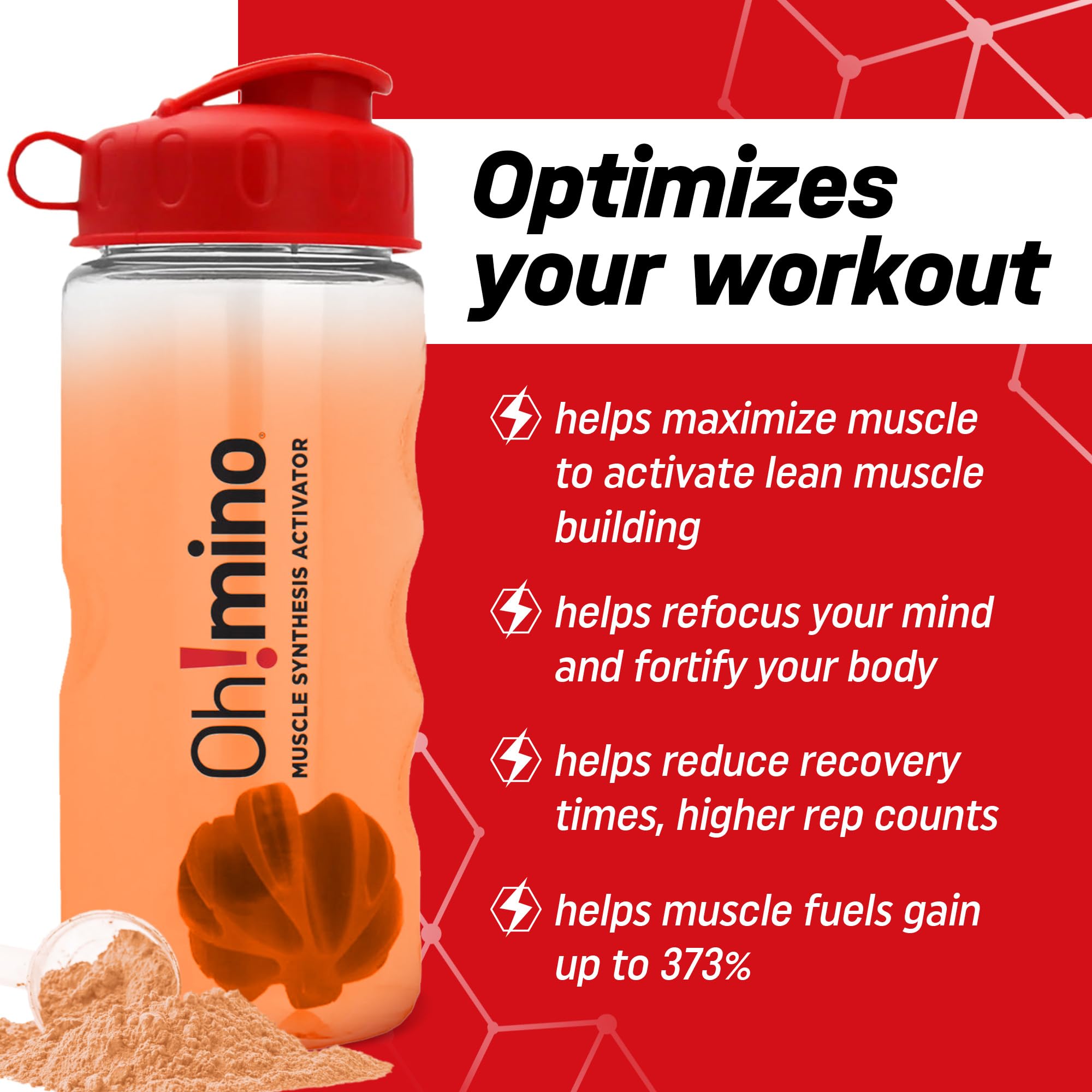 Oh!mino Essential Amino Acids Supplement. Tropical Splash, Cafeeinated Powder. All 9 EAAs, BCAAs and The Perfect Amino for Workouts, Amino Energy, and to Build Muscle, and Recover Faster.