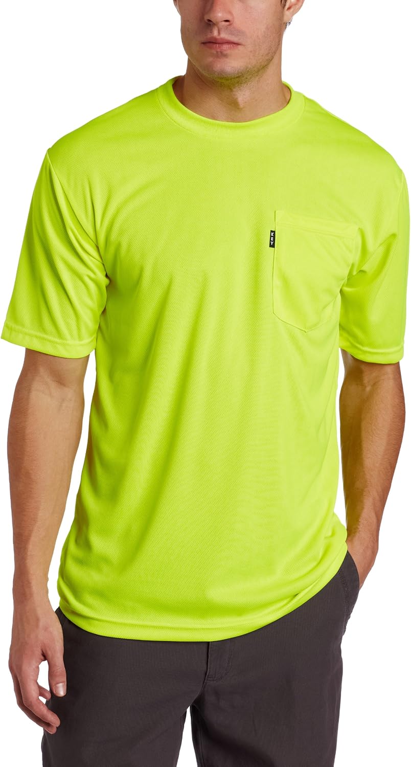 Key Industries Men's Short Sleeve Enhanced Visibility Waffle Weave Pocket tee Shirt Amazon.ca