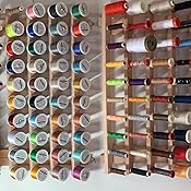 Porta Bobine Di Filo In Legno - 4x60 Ganci Per Cucito E Ricamo - Foto 8