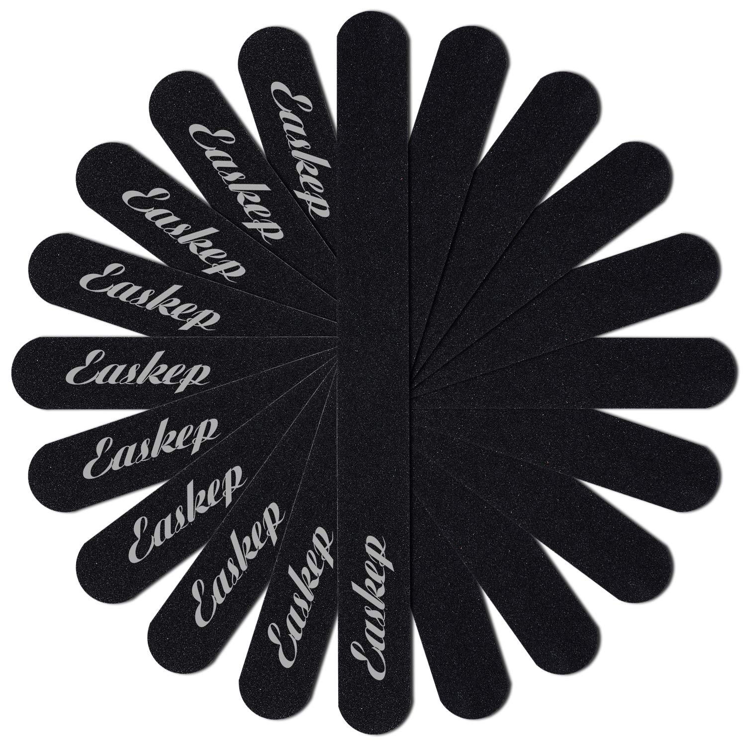 Nail Files, Easkep 10pcs 100 180 Grit Professional Double Sided New Wood Material Black Nail File Bulk for Natural And Acrylic Nails (Black) : Beauty