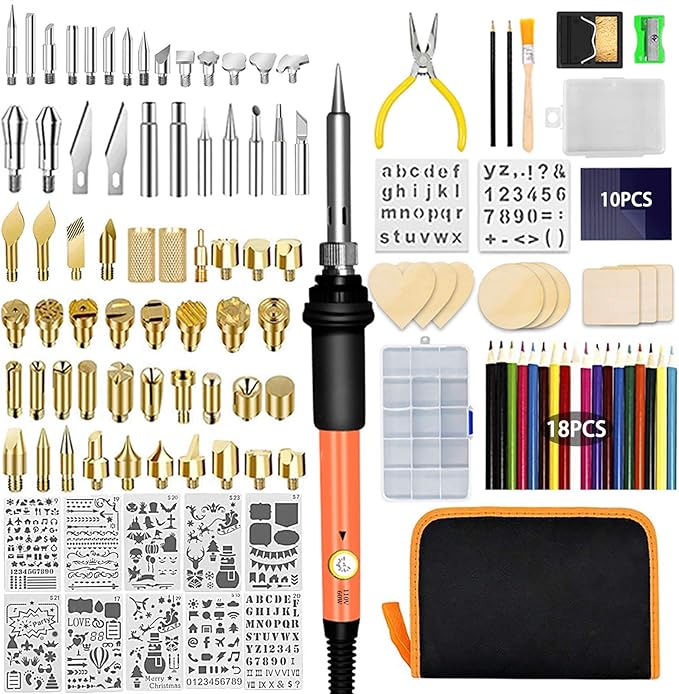 Wood Burning Kit 125PCS, Wood Burning Tool Kit with