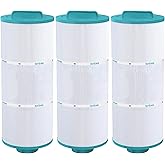Hurricane Filters 3 Pack HF5H502-01 Spa Filter Cartridge - Replacement for PPM50SC-F2M, Unicel 5CH-502, Filbur FC-0195, Pacific Marquis Spas, Cal Spas, Low Flow Recirc 48SF