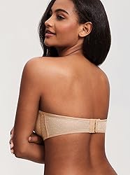 DOBREVA Women's Mesh Strapless Bra Sheer Unlined
