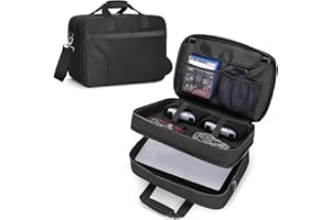 CURMIO Game Console Carrying Case Compatible with PS5/ PS5 Slim/ PS4 Game Console, Travel Console Storage Bag Case with Multi