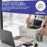 G4GADGET 50 Pack A4 Clear File Wallets 100 Micron PP Open Top Side Cut view 9