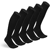 BB BROTHER BROTHER 5 Pairs Over the Calf Dress Socks for Men, Breathable Combed Cotton, Handlinked Toe, US 7-10