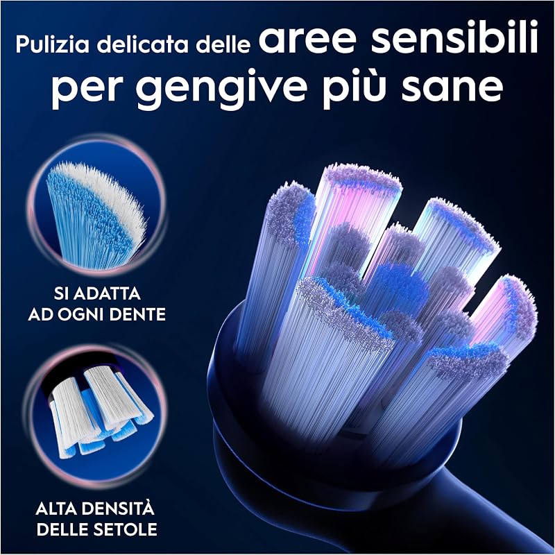 Testine di Ricambio iO Gentle Care, Nere, 8 Ricambi