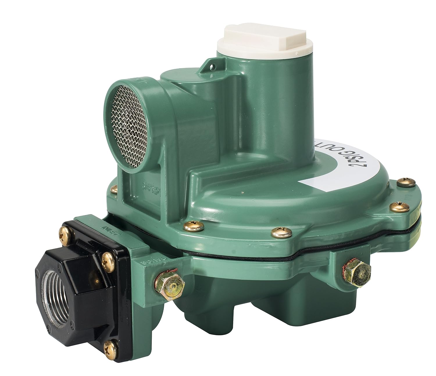 Emerson Fisher R622-CFFXA LP Gas 2nd Stage Regulator - 9-13" WC, 1/2" X 3/4" NPT, Vent Over Outlet