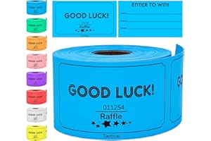 Tacticai 250 Raffle Tickets, Blue (1 of 8 Colors), Raffle Cards, Entry Form with Name, Phone & Email for Events, Fundraiser & Prizes