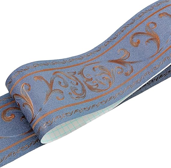 Uoisaiko PVC Wallpaper Borders Self Adhesive Wall Border for Bathroom