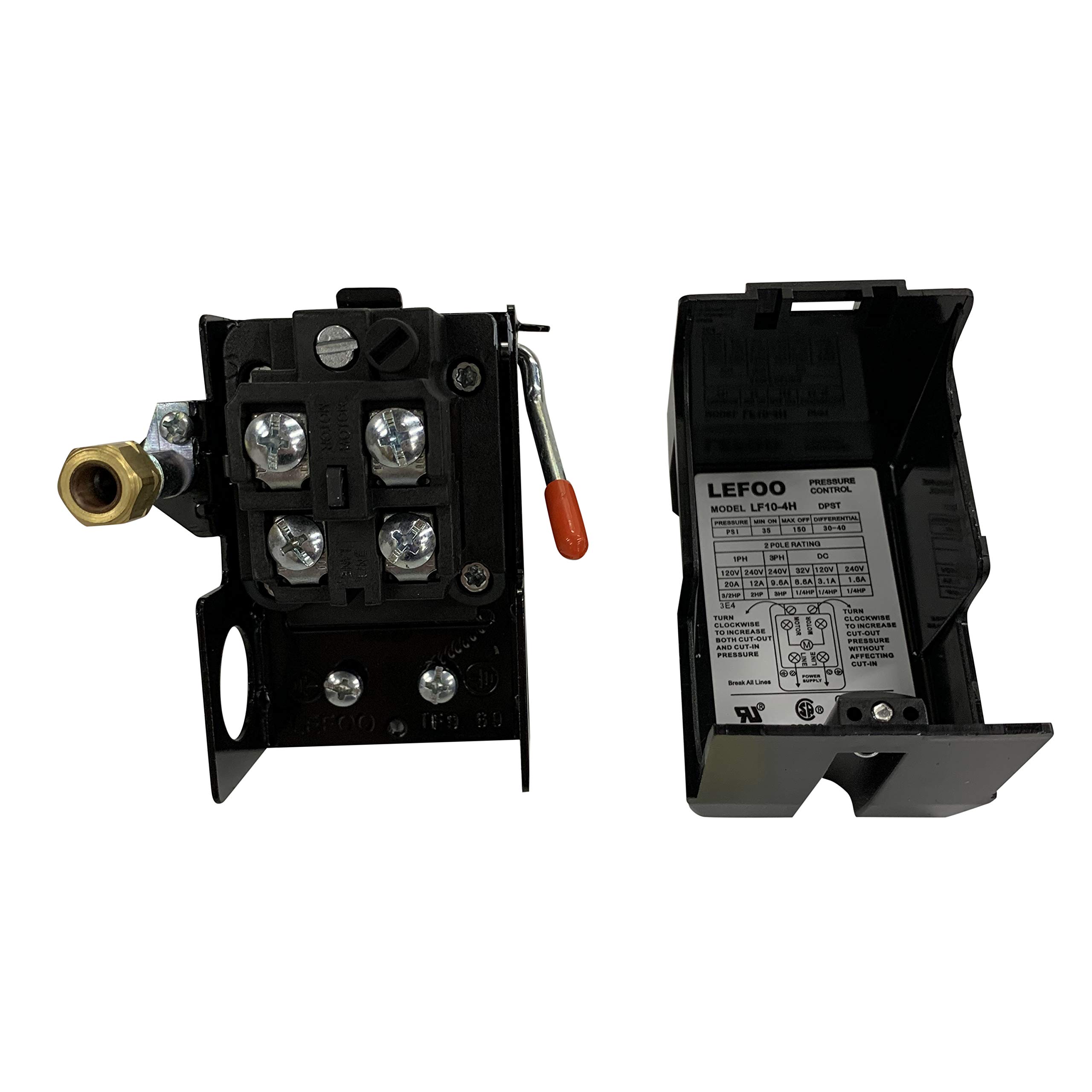 Sanborn 034-0094 Pressure Switch – 95 PSI On / 125 PSI Off With 4-Port Unloader Valve