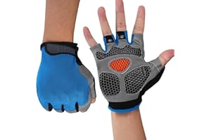 WULI Cycling Gloves Half Finger Men's and Women's Fitness Gloves for Cycling, Breathability, Anti Slip Yoga Equipment, Anti cocooning, Wrist Protection Thickened Palm
