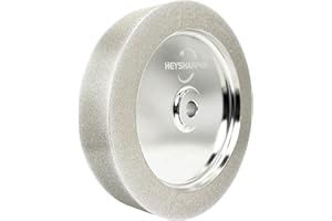 HEYSHARPEN Mega Square CBN Grinding Wheel 8 inch 180 Grit,1.5” Wide,5/8” Arbor,for Sharpening Woodturning and HSS Tools,Suitable for Most 8-inch Bench Grinders(180 Grit)